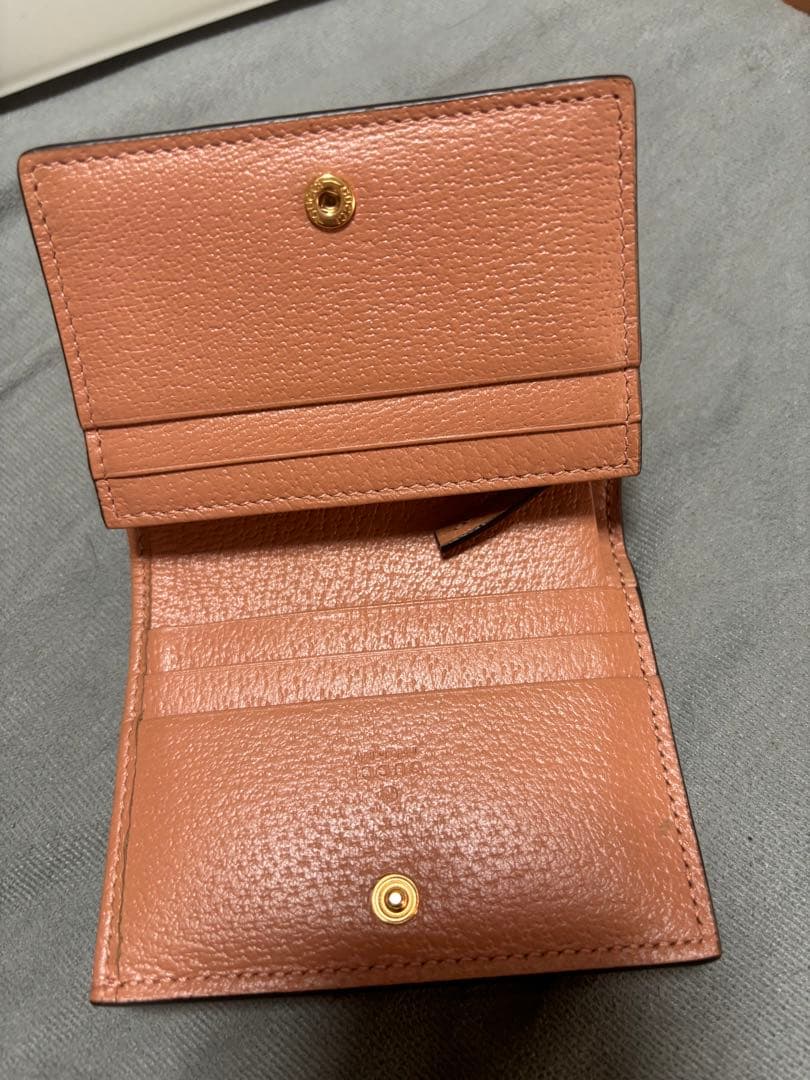 GUCCI 財布 二つ折り財布 オフィディアGG ピンク ウォレット