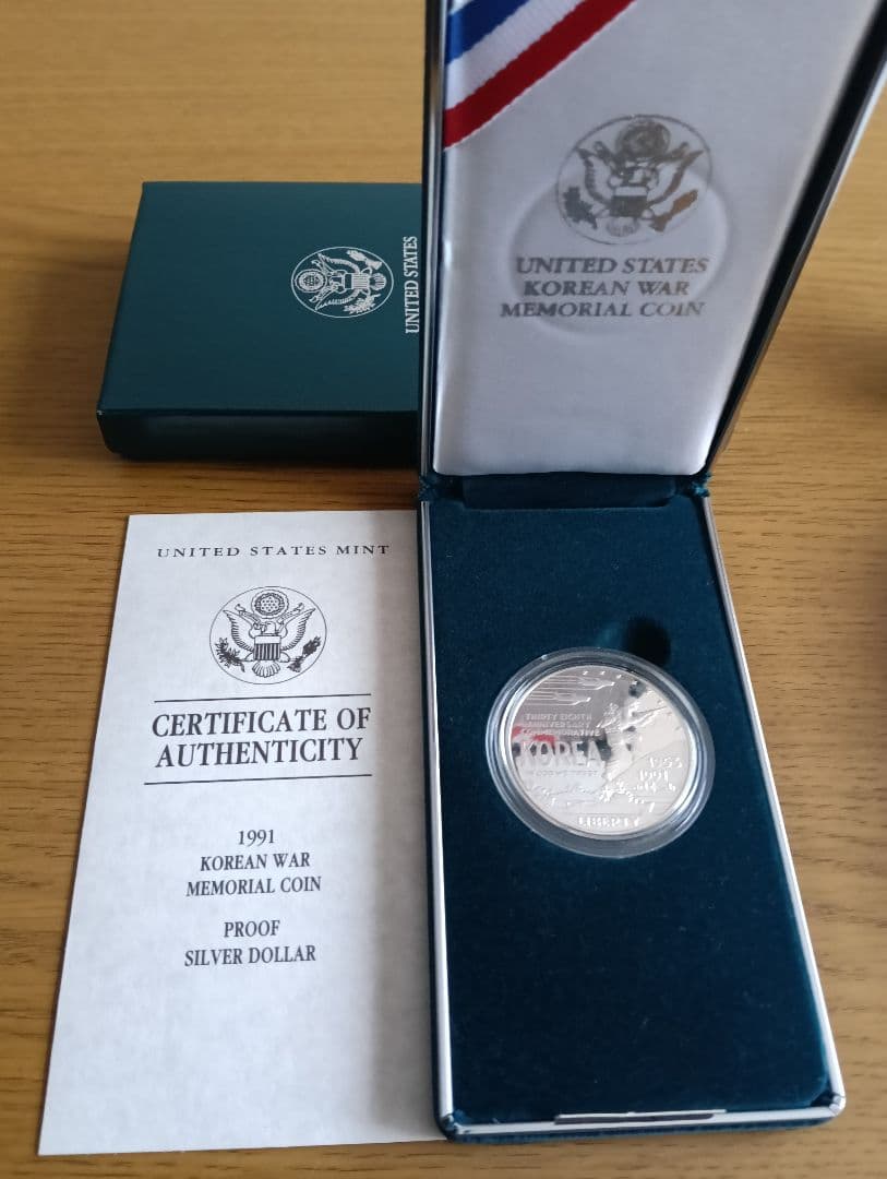朝鮮戦争追悼記念1＄プルーフ銀貨