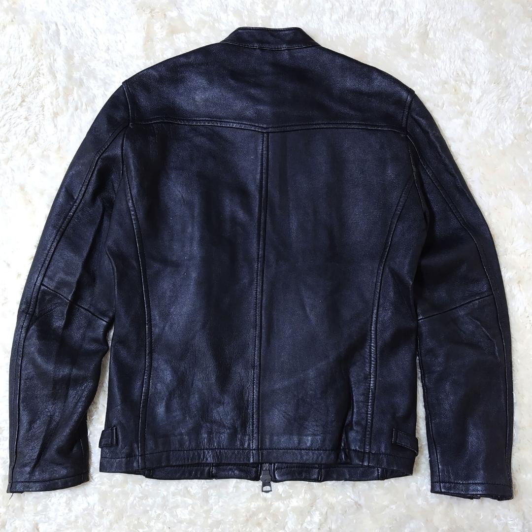 ジャックローズ ライダースジャケット ラムレザー サイズ4 シングル ブラック