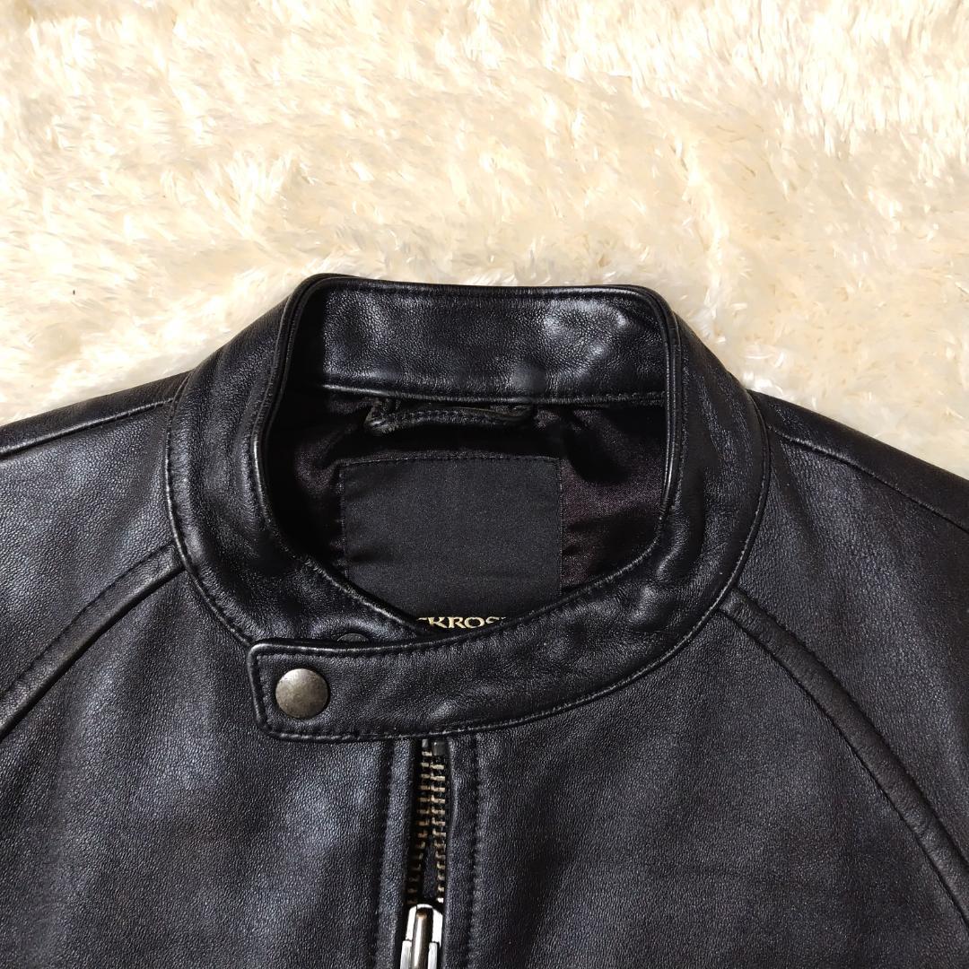 ジャックローズ ライダースジャケット ラムレザー サイズ4 シングル ブラック