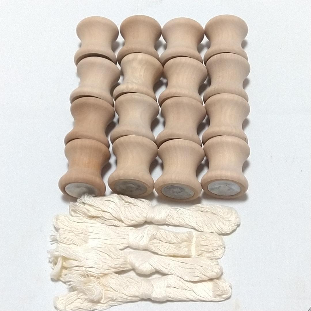 雅流 組紐 丸台と組玉１６個 プレート重り５個　くみひも