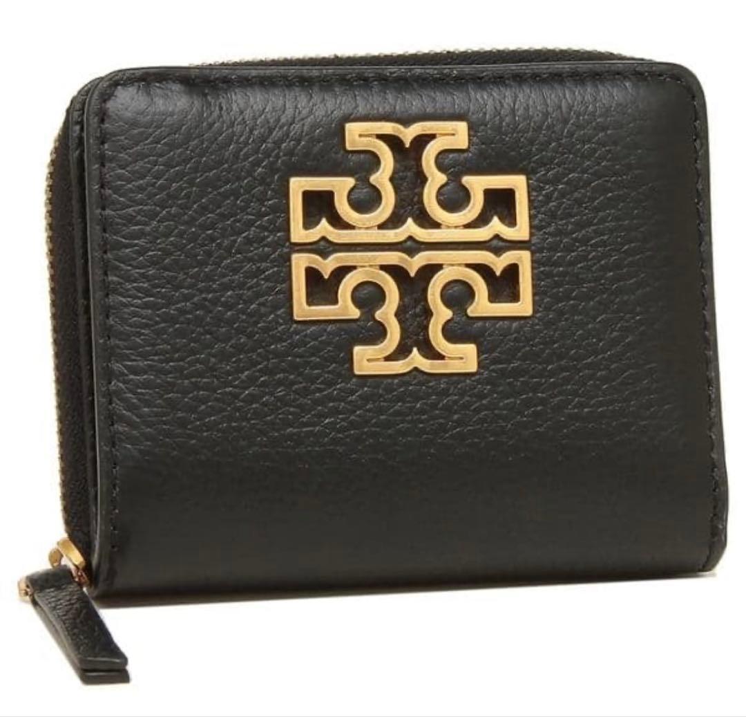 Tory Burch ブラックレザー 二つ折り財布 新品