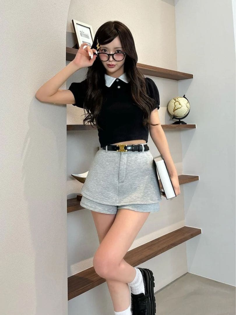 新品タグ付 ダーリッチ DRCHバイカラーポロシャツ ブラック F