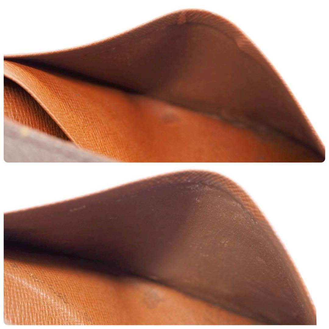 ルイヴィトン トレゾール 二つ折り財布 モノグラム ブラウン コンパクト