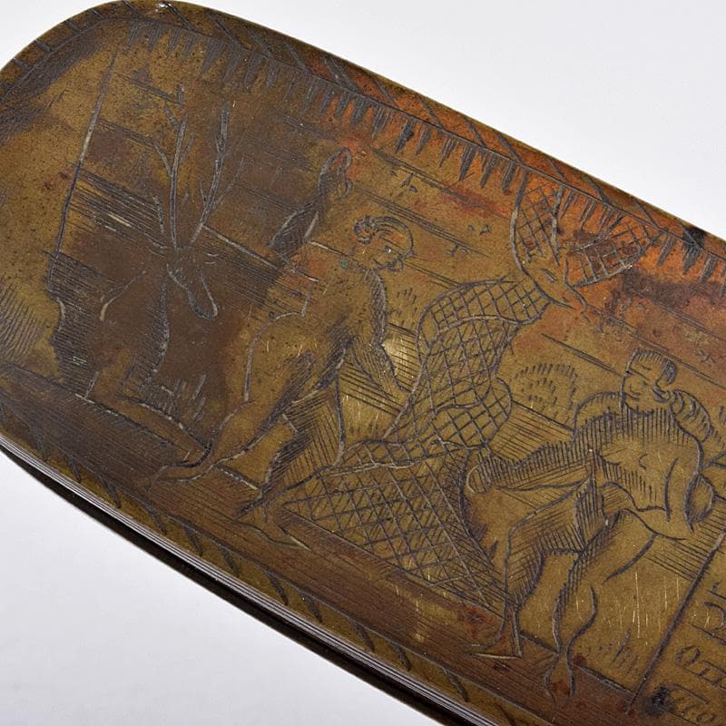 西洋アンティーク　十七世紀十八世紀　古銅　人物刻　嗅煙草入　2点　M　R8980