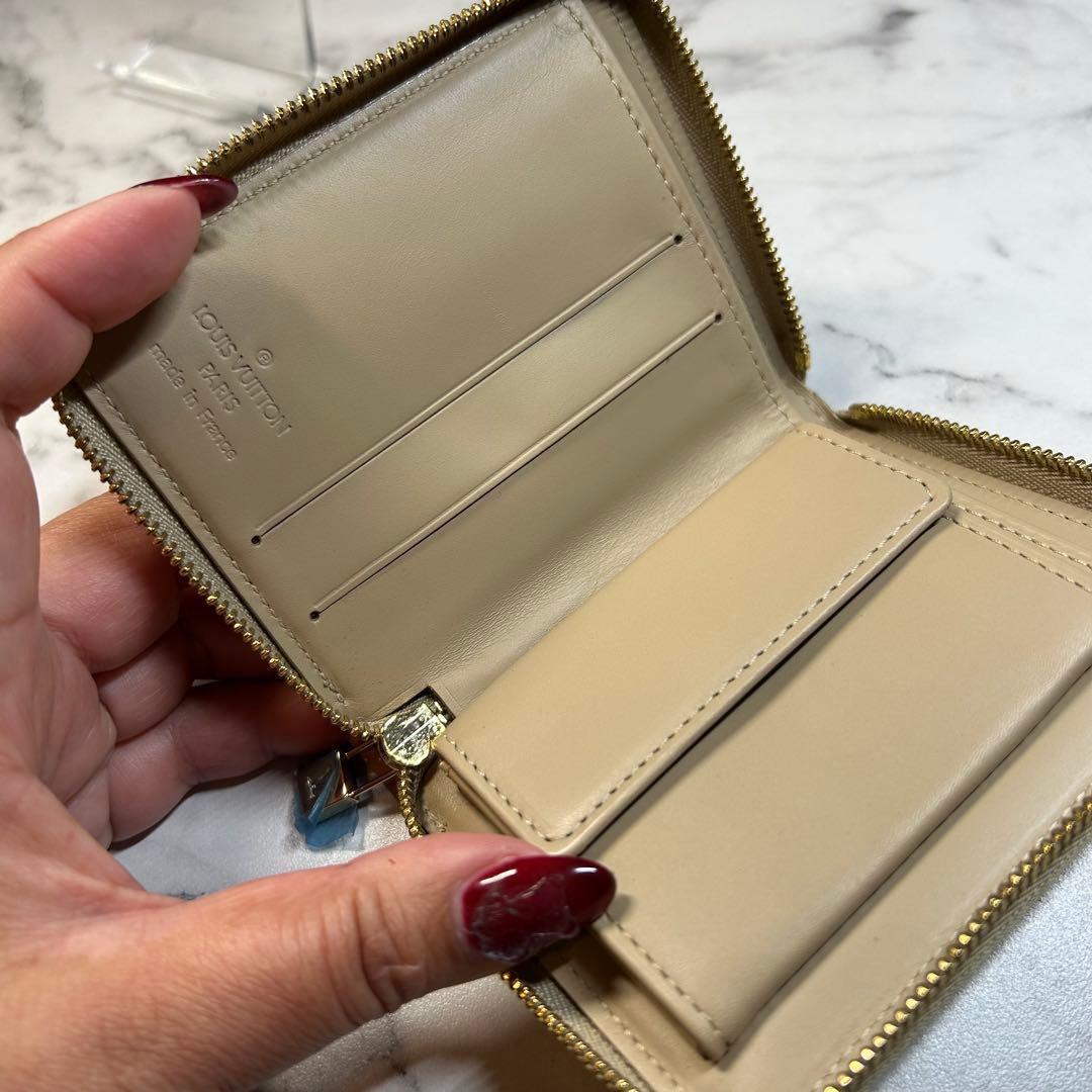 極美品 LV ヴェルニ コンパクトジップ 折り財布 MI0929 黄色 2767