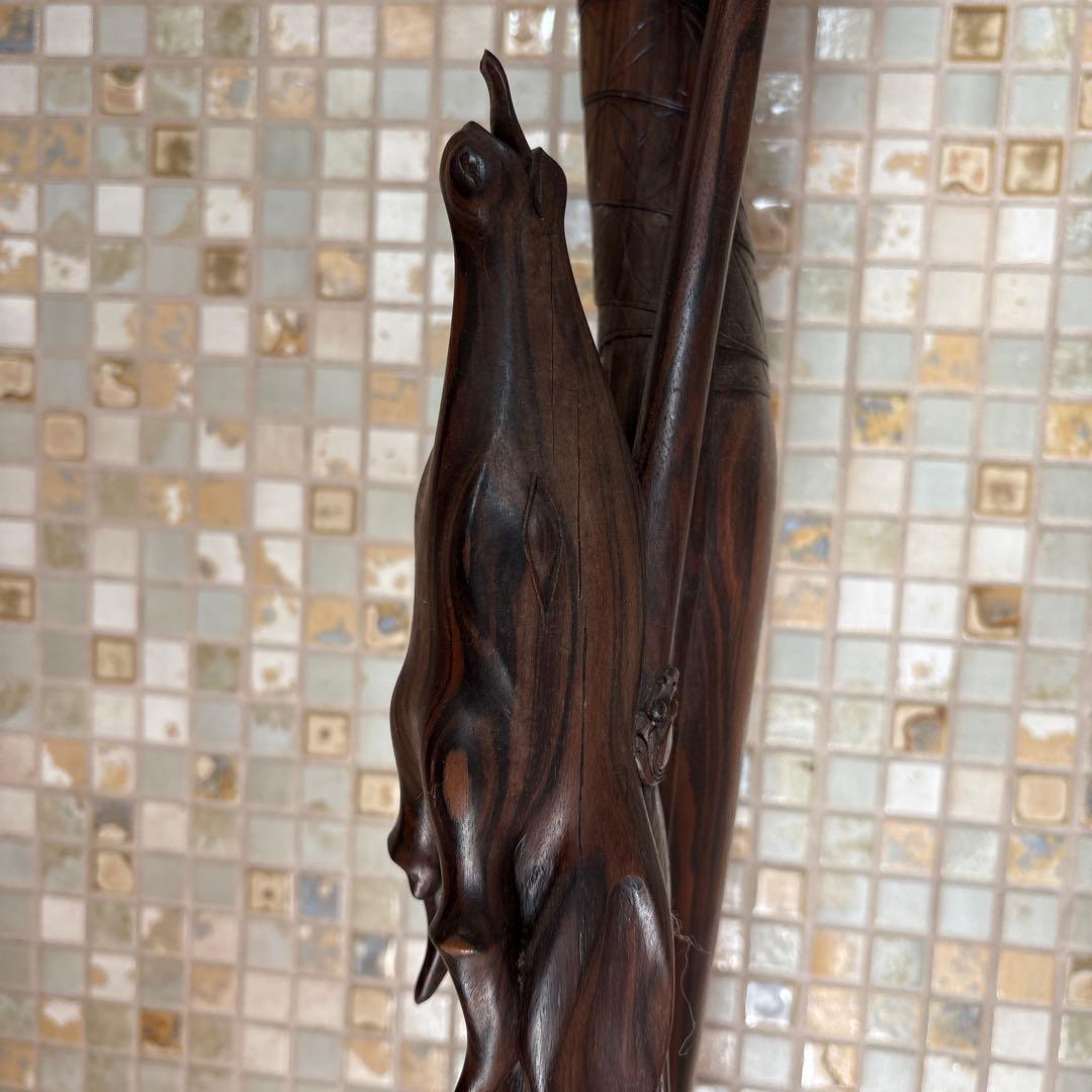 アジアンスタイル 木製彫刻 約130センチ