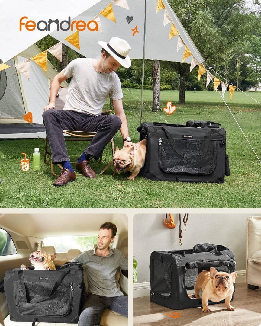 持ち運び 便利 折りたたみ式 ペットキャリー