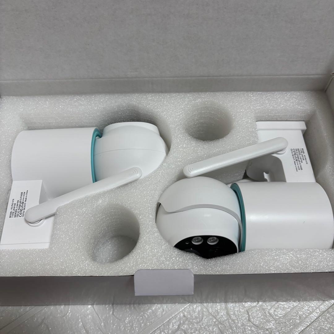 1品限り❤️防犯カメラ 屋外 ソーラー 400万画素 2台 13インチモニター付き