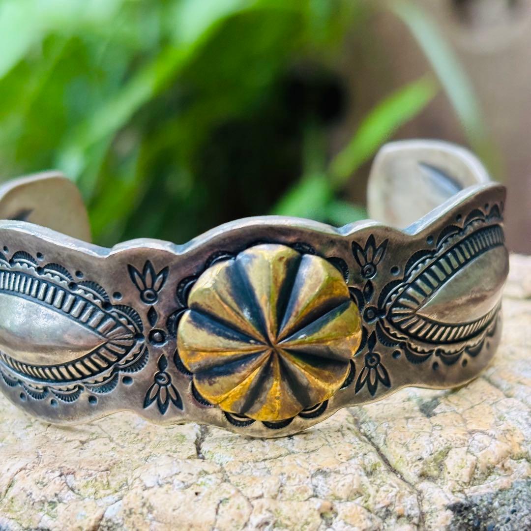 YEALOW クッシュマン　シルバーバングル　ナバホ　navajo インディアン