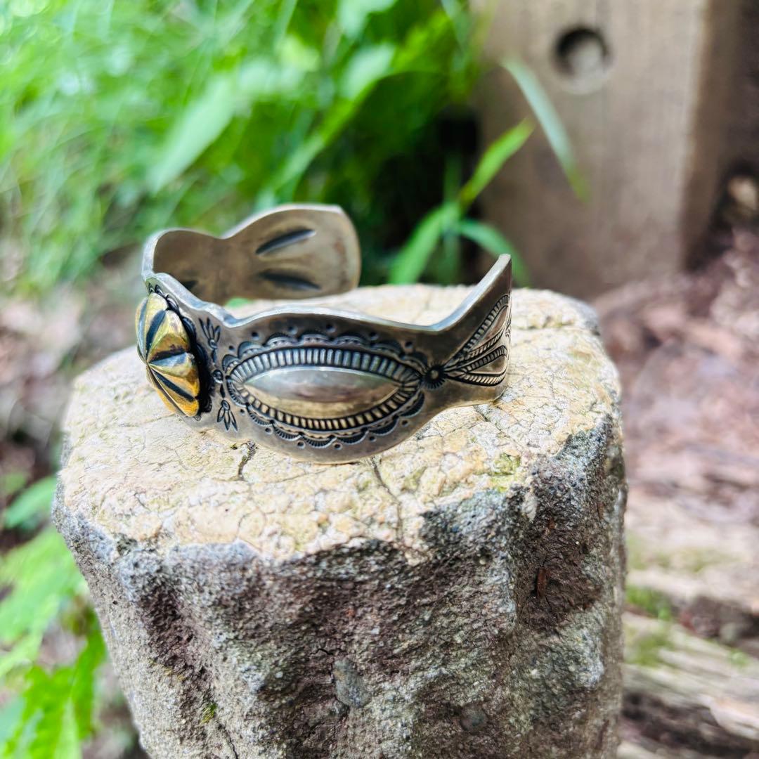 YEALOW クッシュマン　シルバーバングル　ナバホ　navajo インディアン