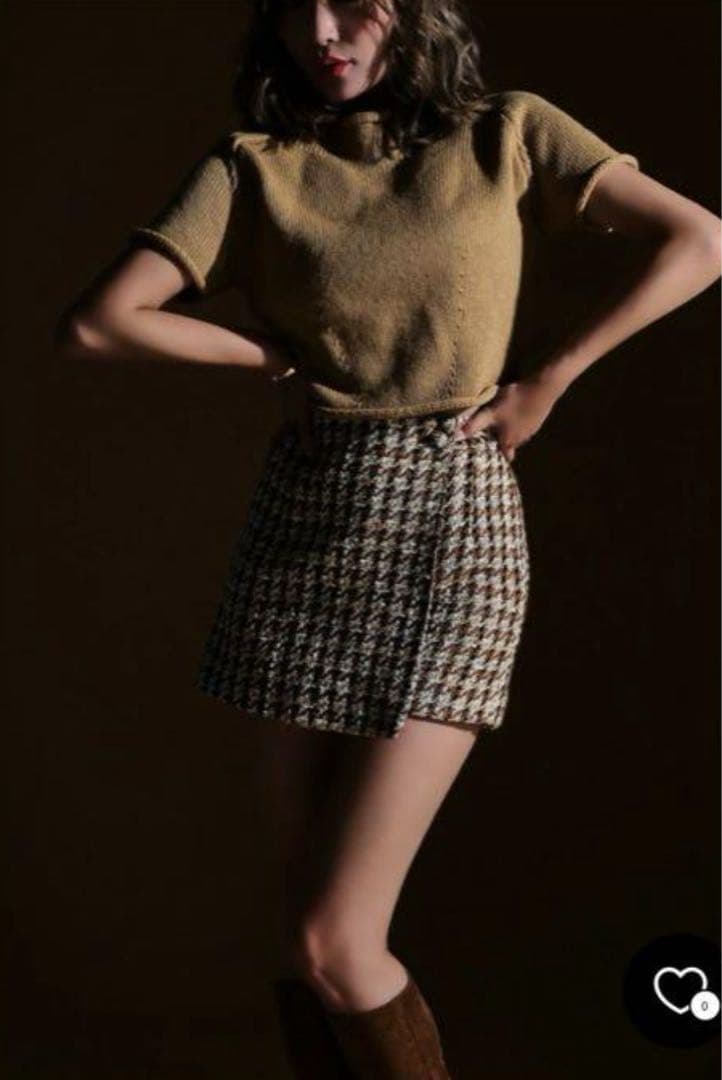 sheller Lady tweed wrap culottes ベージュ M