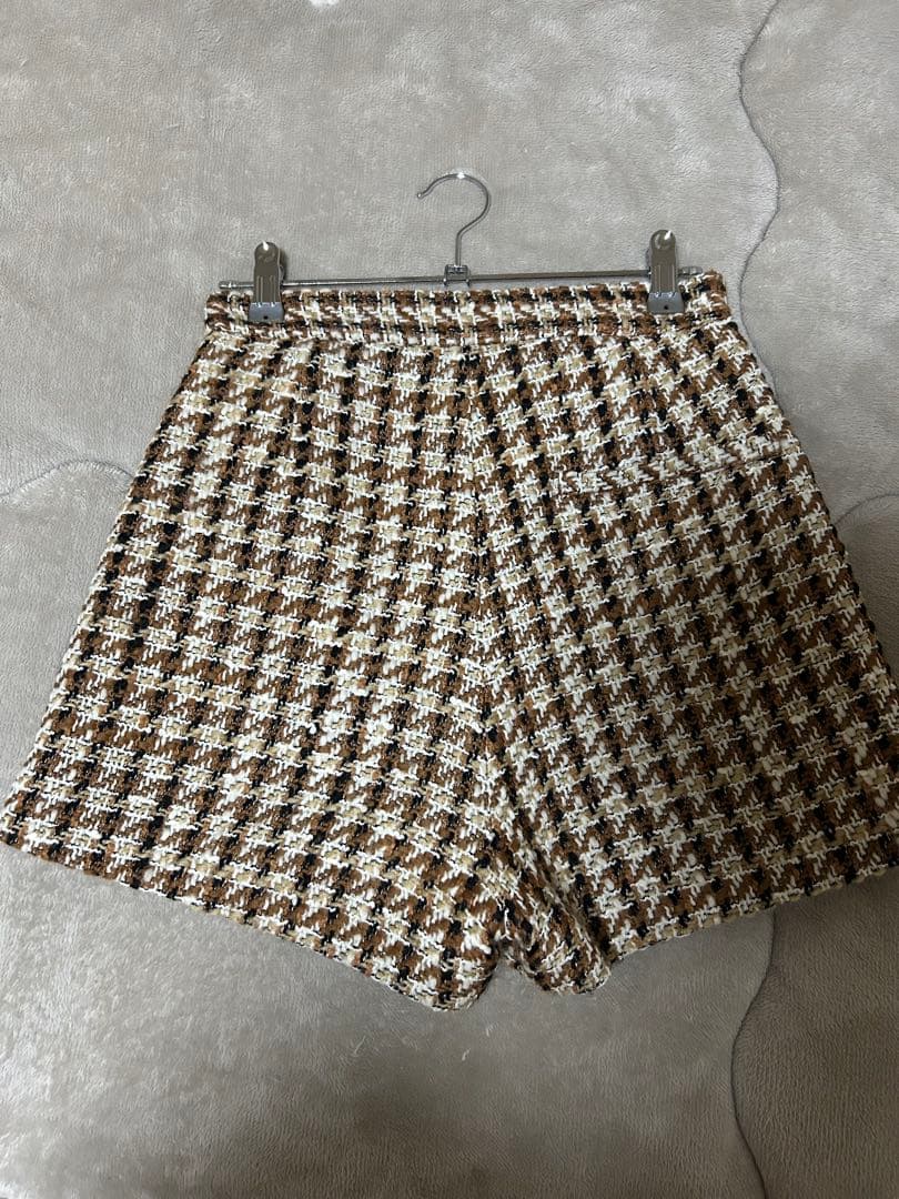 sheller Lady tweed wrap culottes ベージュ M