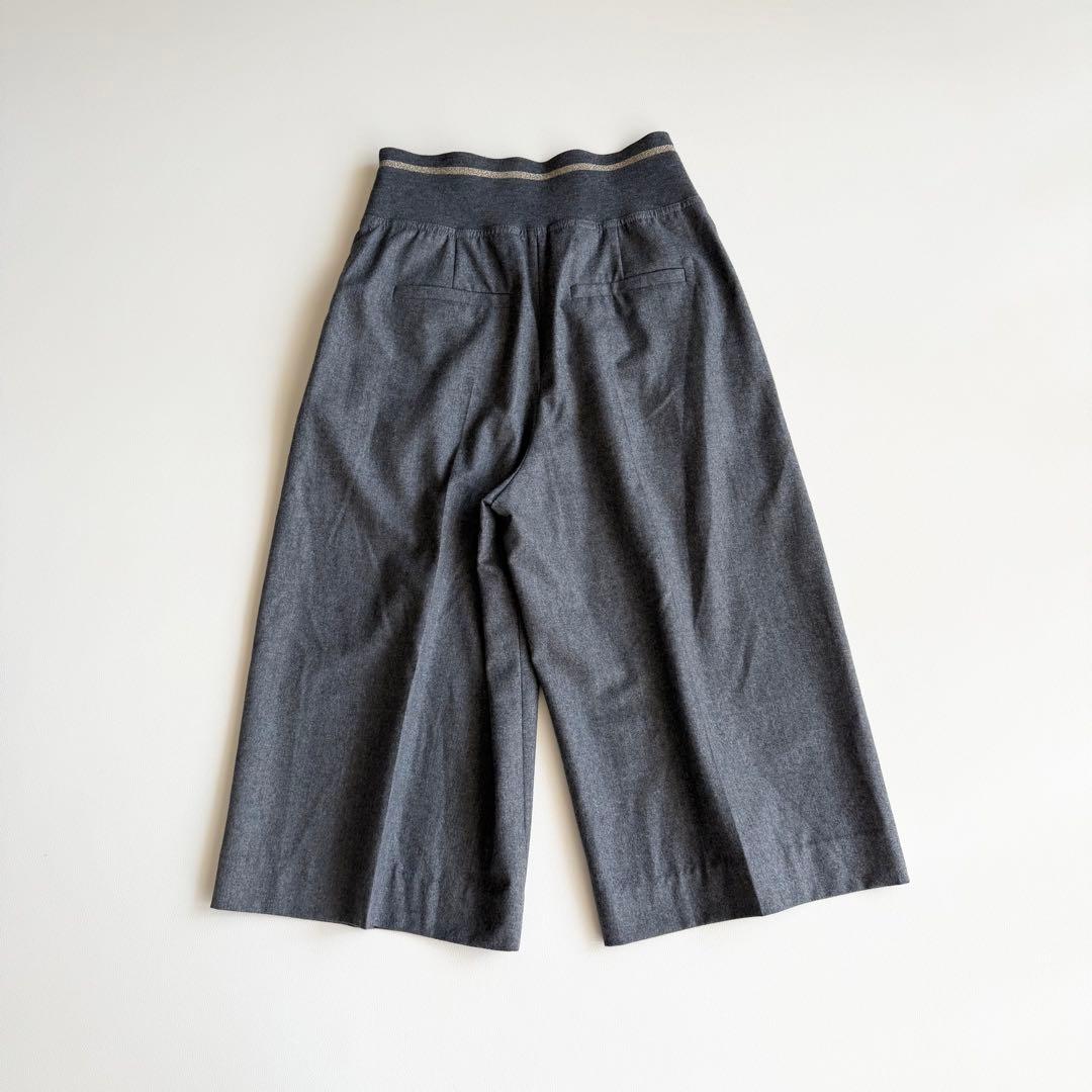 【ブルネロクチネリ】ガウチョパンツ クロップド丈 モニーレライン風 42 グレー