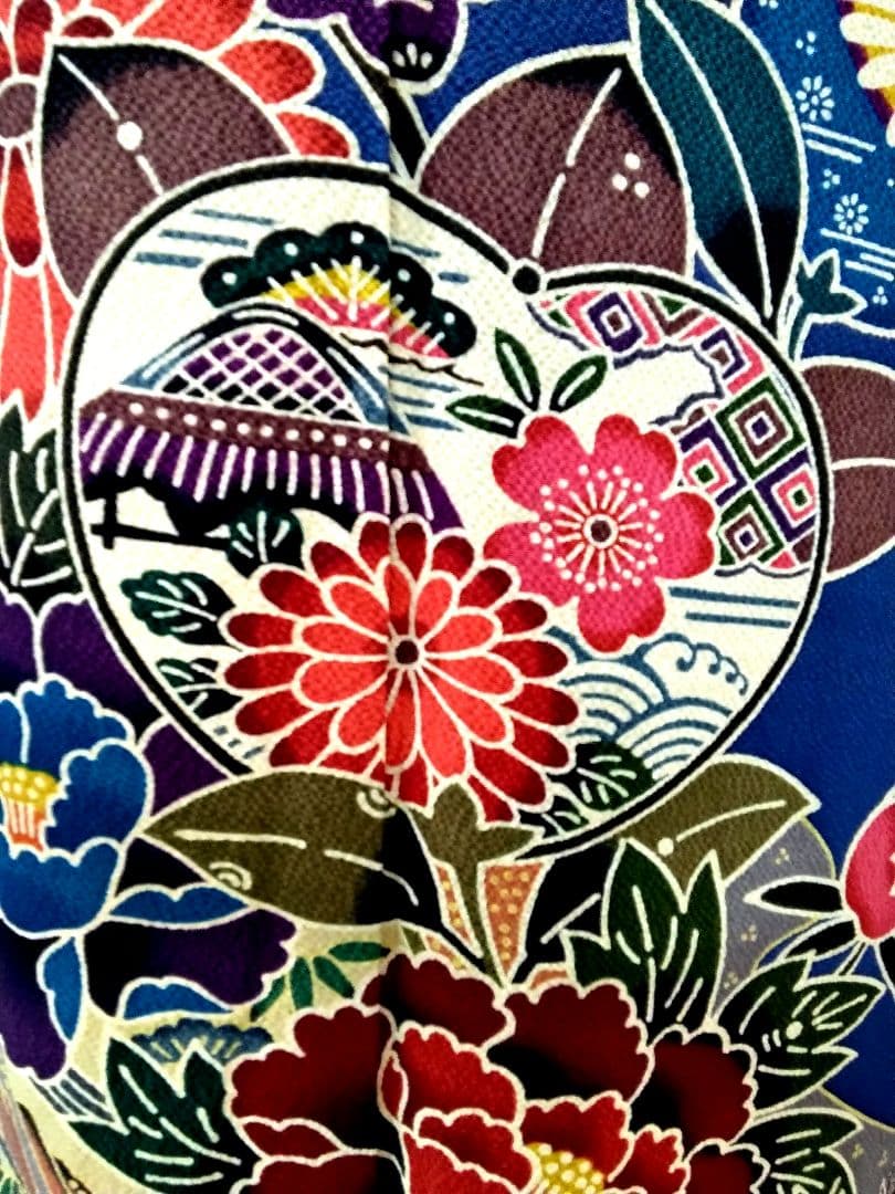 振袖フルセット、正絹紅型成人式、重ね衿、帯揚げ帯締め、西陣袋帯、襦袢、ガード加工