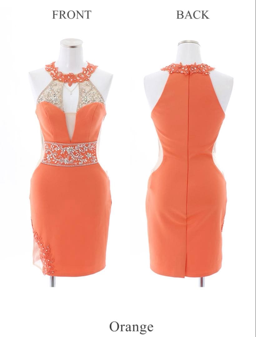 AngelR エンジェルアール オレンジドレス Mサイズ キャバドレス