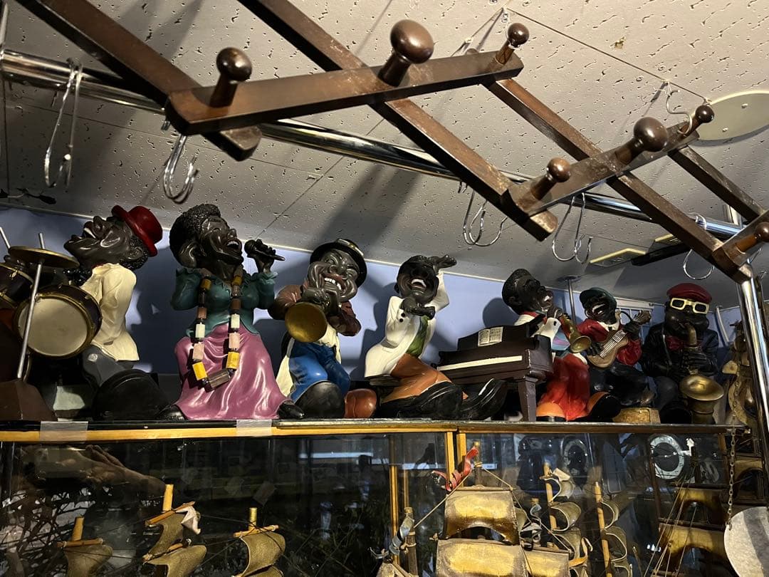 ジャズ人形、38センチ、FRP製黒人人形、JAZZ人形、JAZZ黒人バンド、