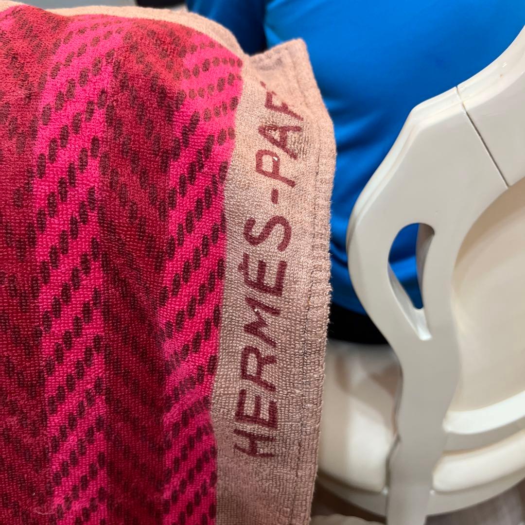 エルメスバスタオルブルー ピンク2セット