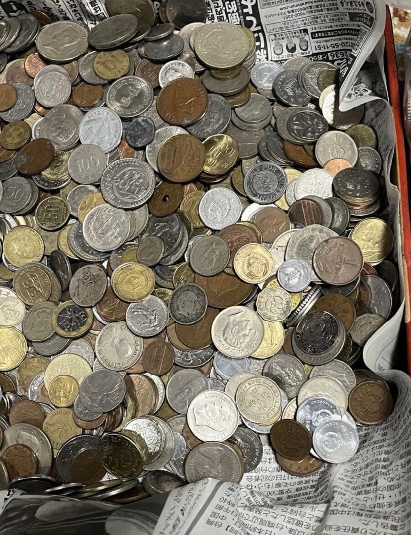 5.1kg 外国 硬貨 古銭 まとめて 素材 貨幣 大量