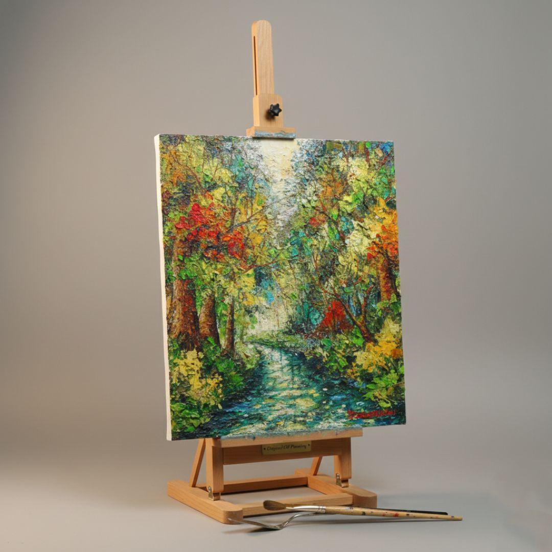油絵 油彩 油彩画 絵 絵画 【色彩の森】
