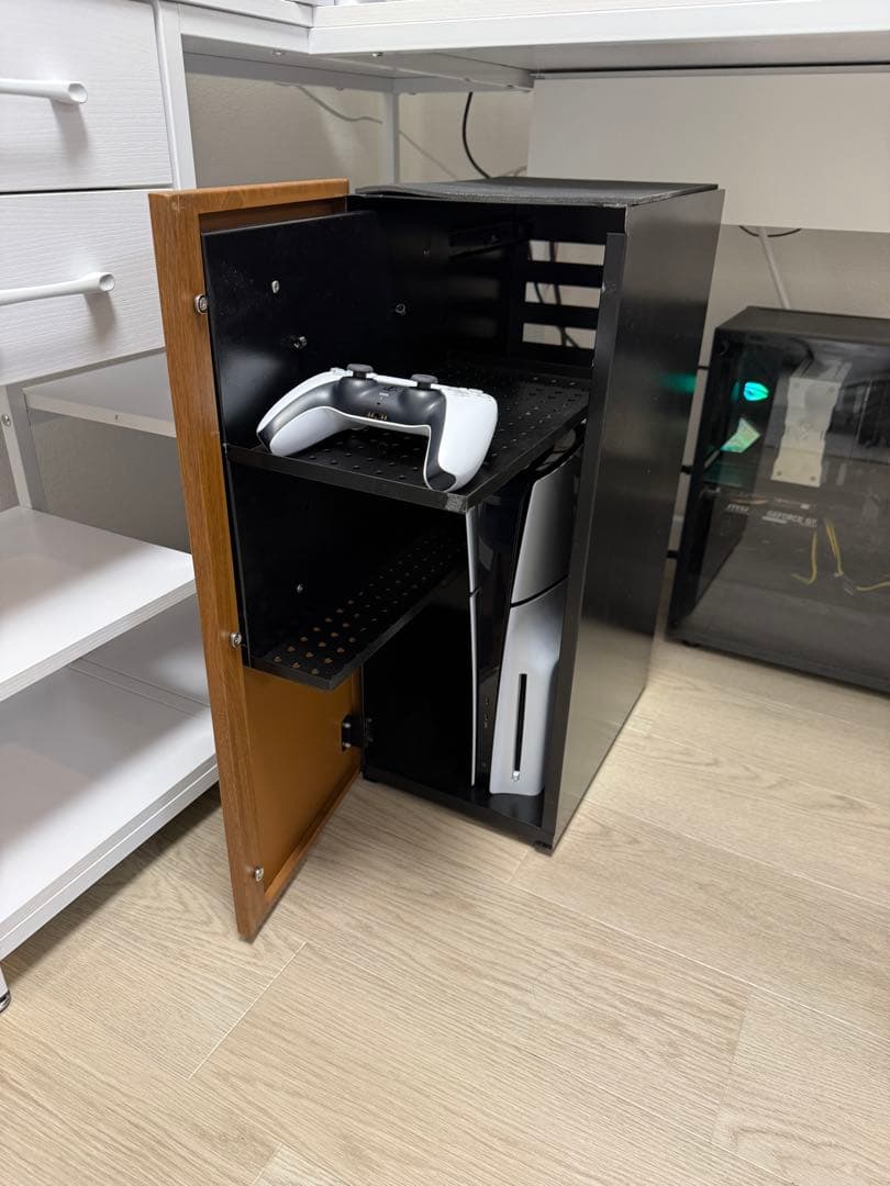 ゲーム機 収納 ラック ブラック 約W24×D36×H60cm ゲーム機