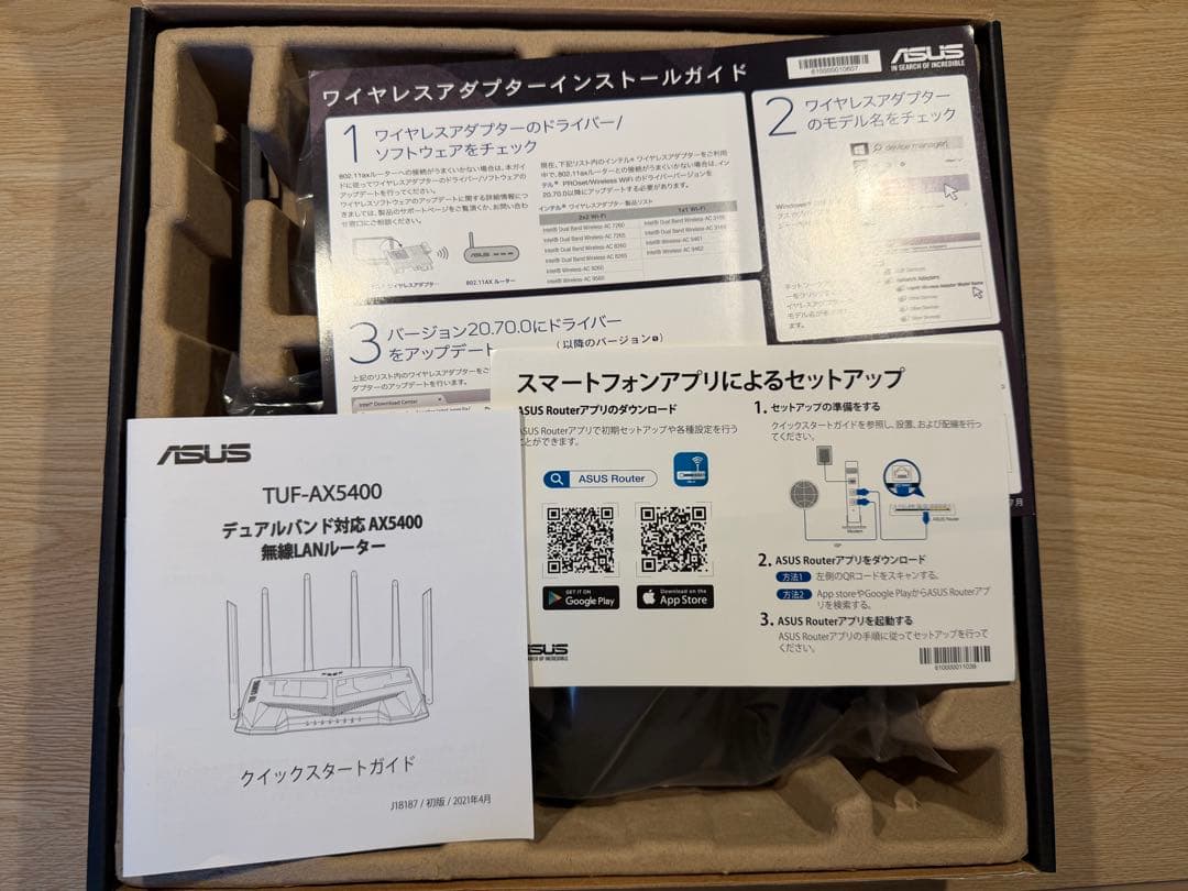 ASUS WiFi無線ルーター　TUF-AX5400