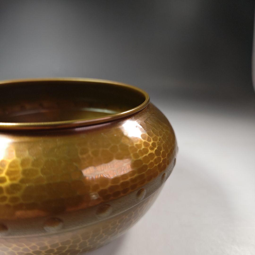 イ550 建水『唐銅風炉師　黒瀬宗康』『鵬雲斎好　モール　累坐建水　共箱』茶道具