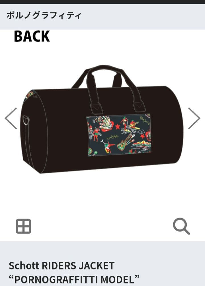 ポルノグラフィティ　ライダース収納バッグ