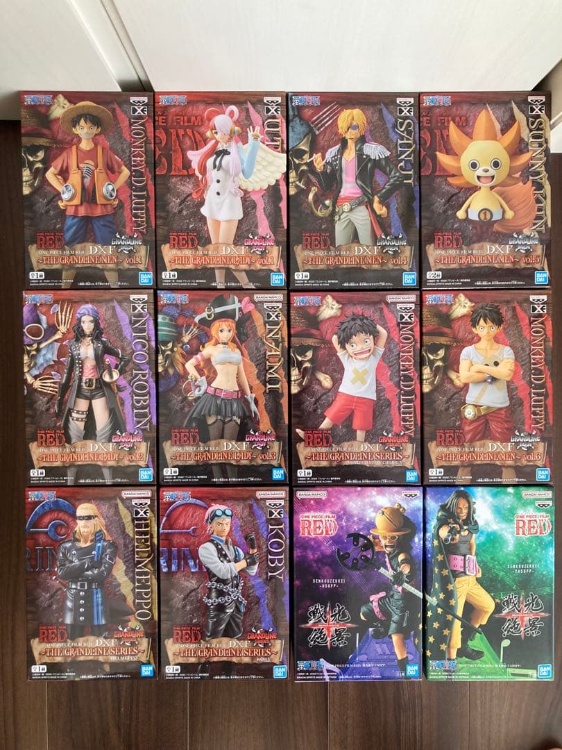 RED ワンピースフィギュア DXF GRANDLINE、戦光絶景 12体セット