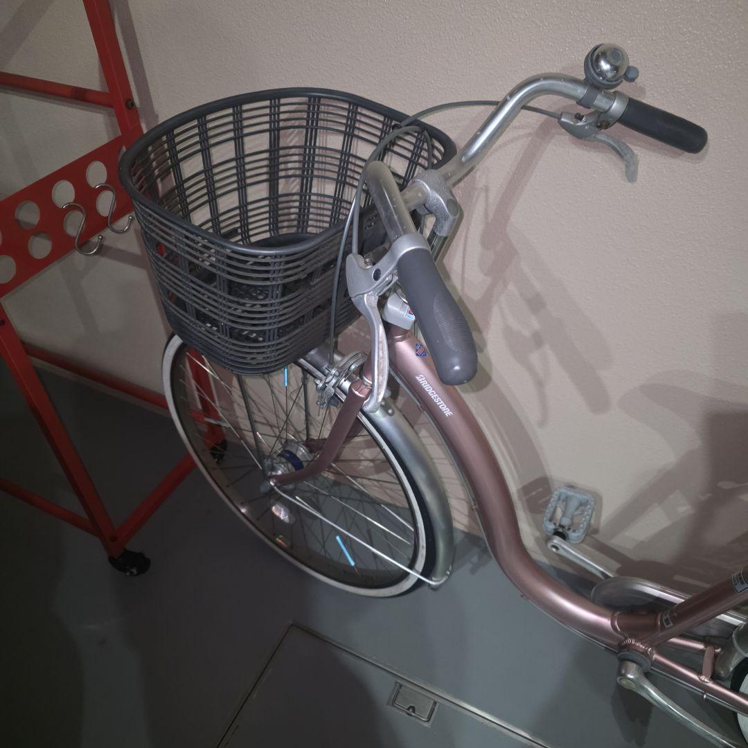 ピンク シティサイクル 前バスケット付き 広島市引取可能な方のみ