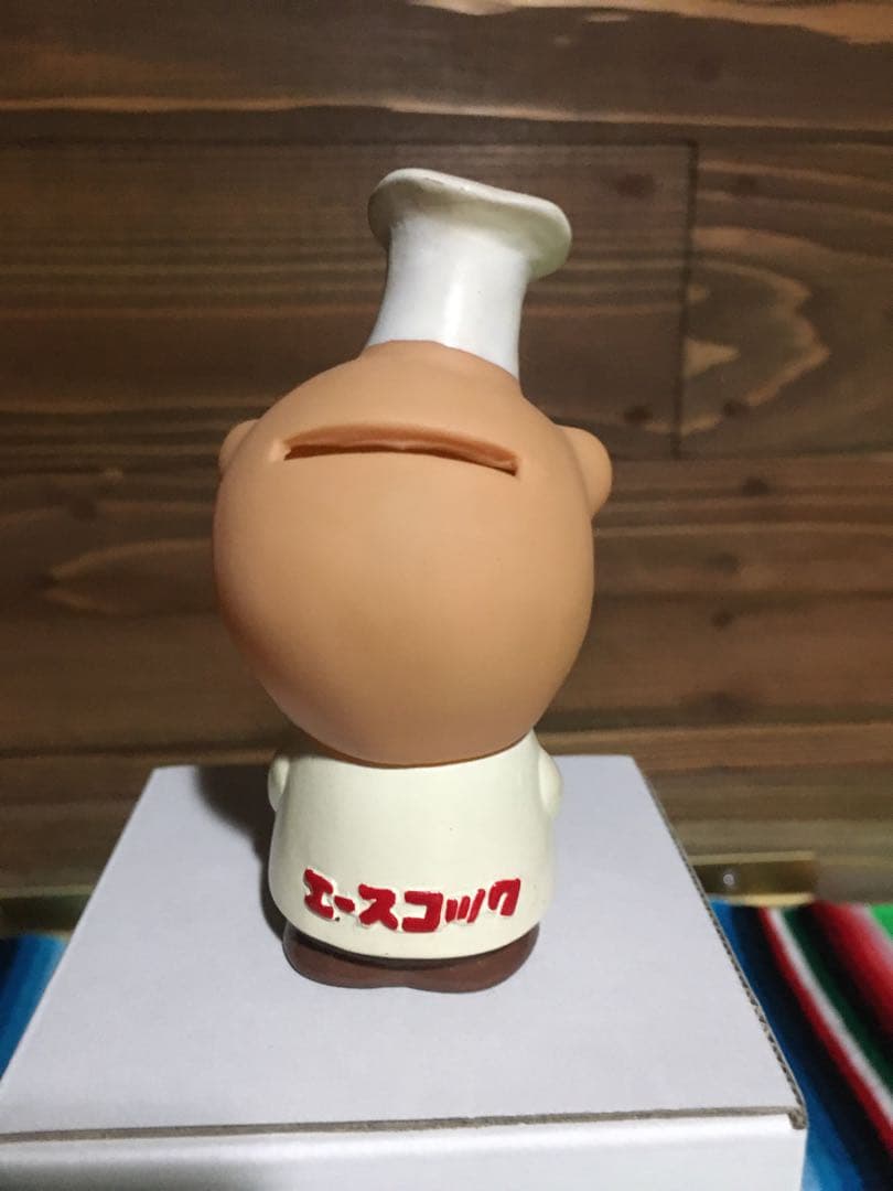 ★メルカリ便★エースコック★こぶた★2匹★コック★ソフビ★貯金箱★昭和★貯金箱★