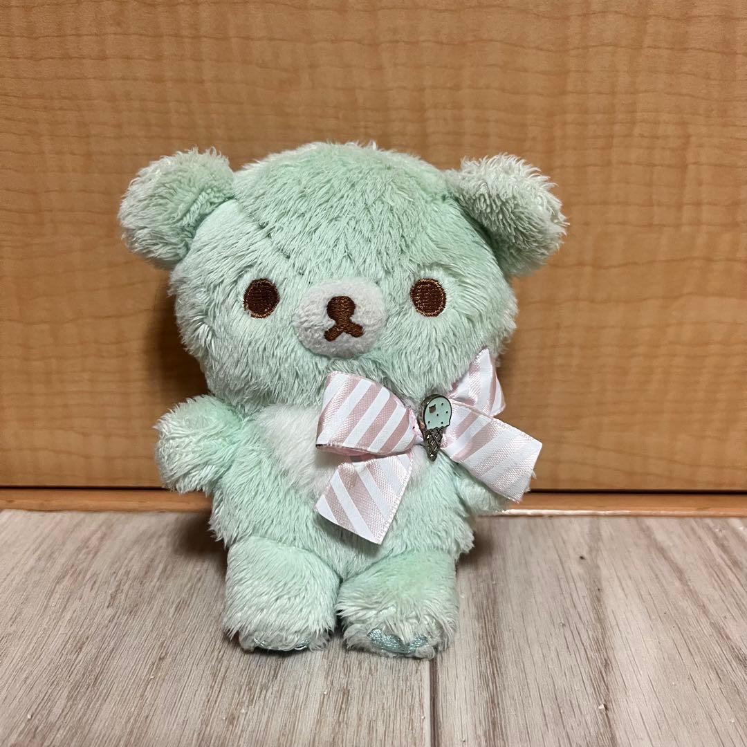 ぶらさげぬいぐるみ コリラックマ＆チャイロイコグマ ハッピーアイスクリーム　緑