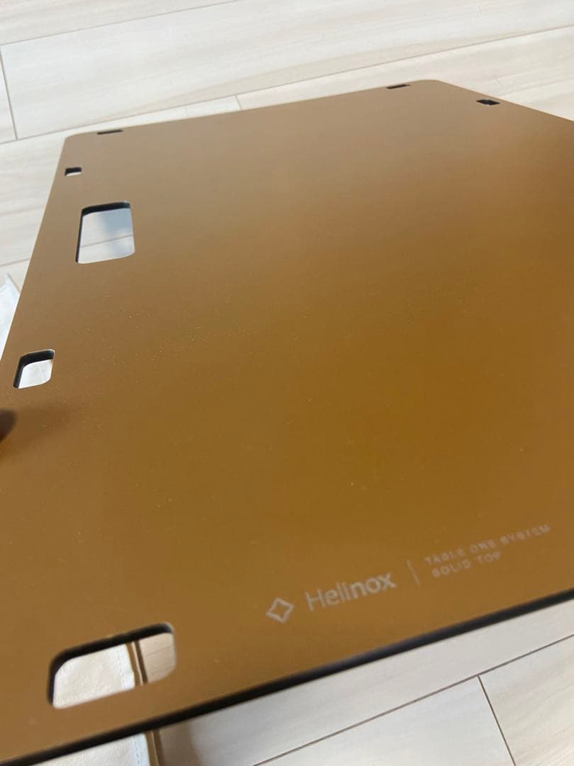美品ヘリノックス　テーブルワン　ソリッドトップ　コヨーテ　脚、天板、ケースセット