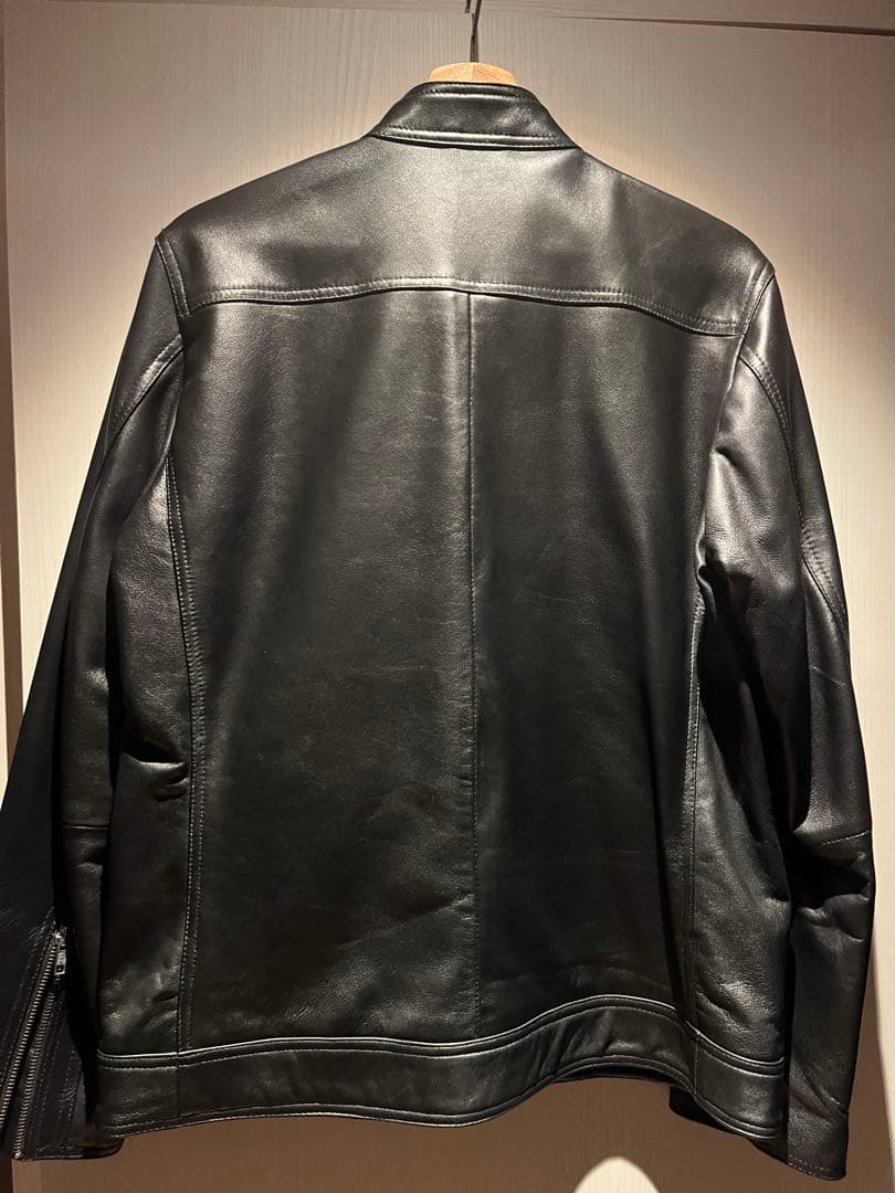 試着のみ　ユナイテッドアローズ　ブラックレザーシングルライダースジャケット