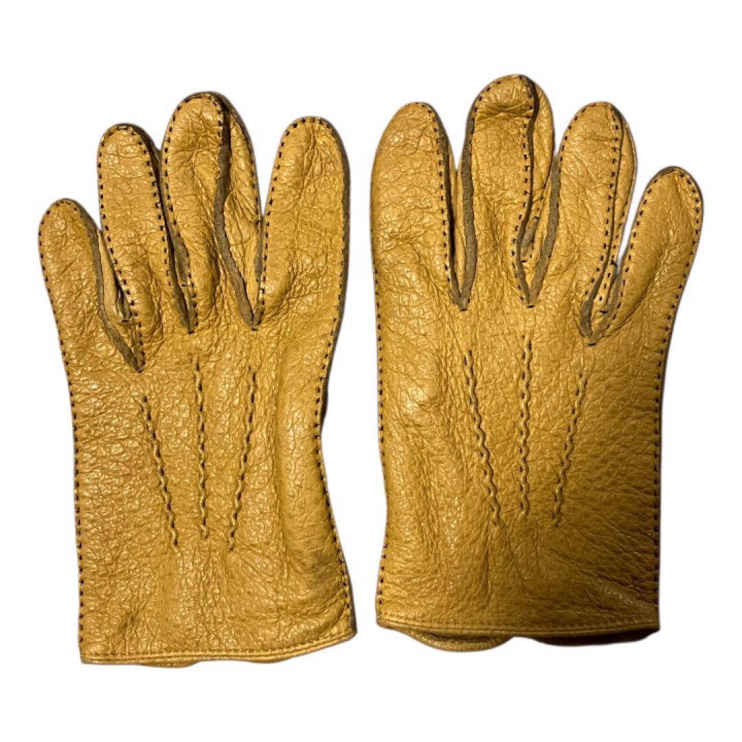 デンツ　ペッカリー　手袋　裏地なし　サイズ７H　CORK