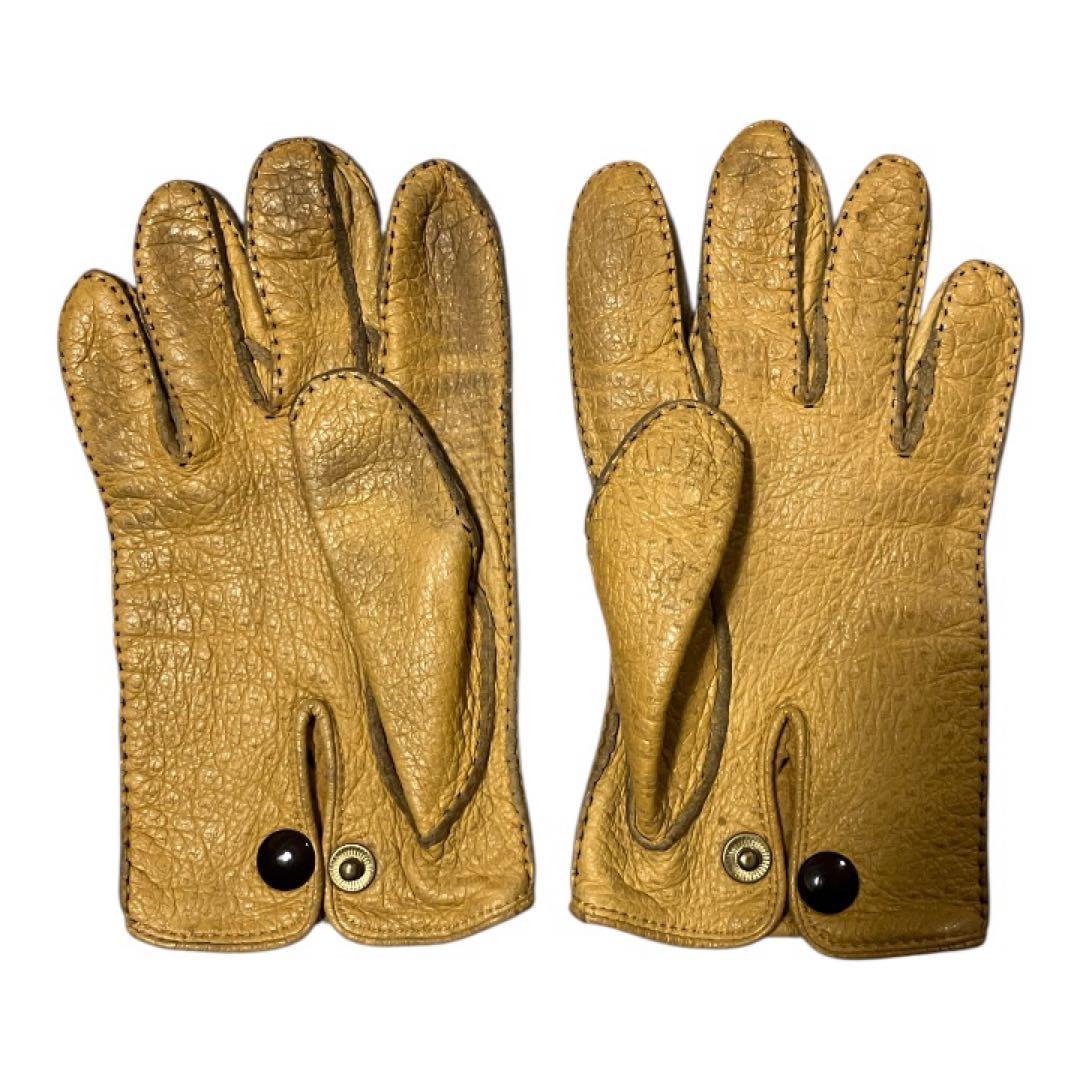 デンツ　ペッカリー　手袋　裏地なし　サイズ７H　CORK