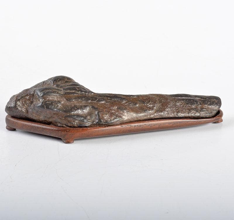 鑑賞石　天然石　置物　唐木台　時代箱付　D　R4325