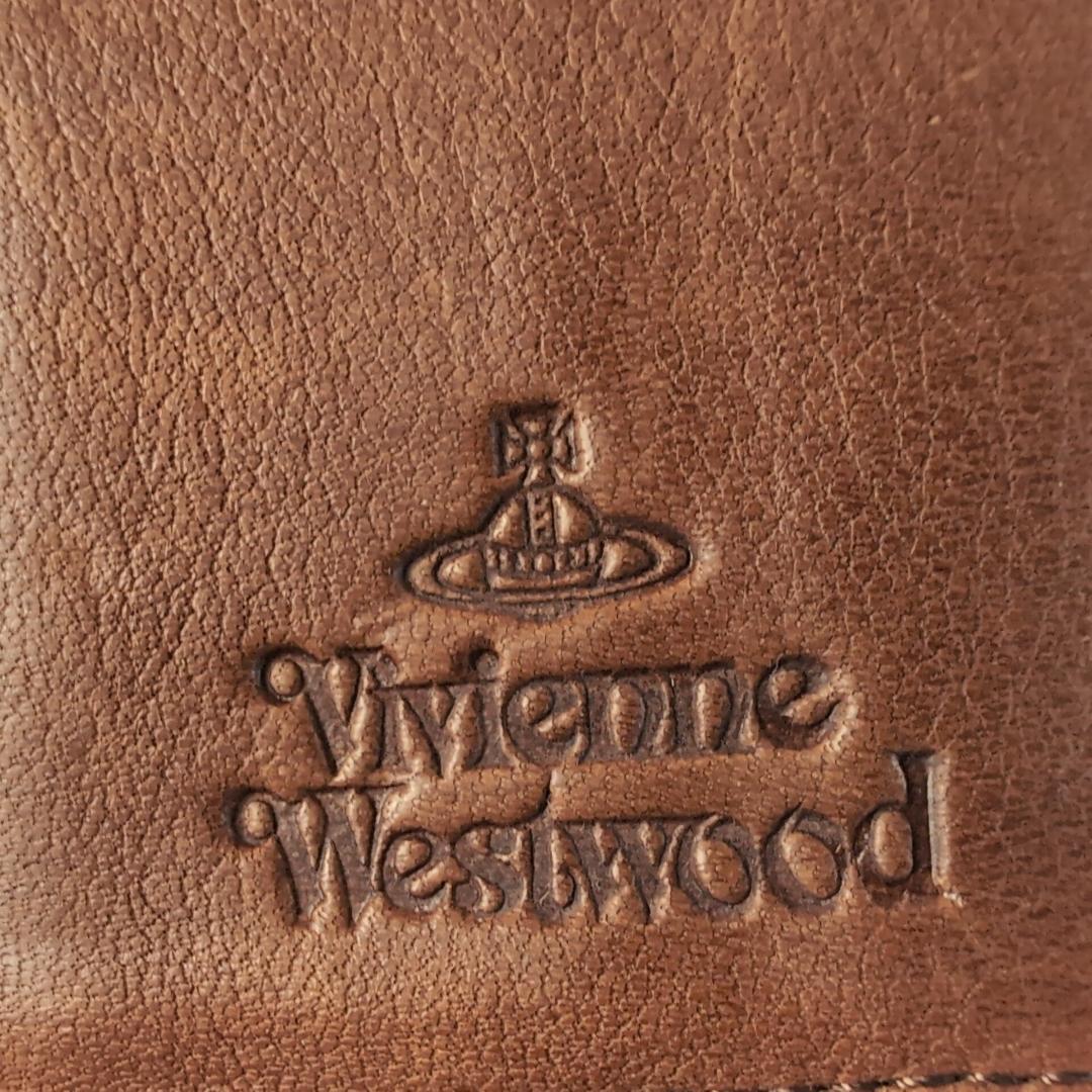 Vivienne Westwood 本革 折り財布 ブラウン 使用感あり d51