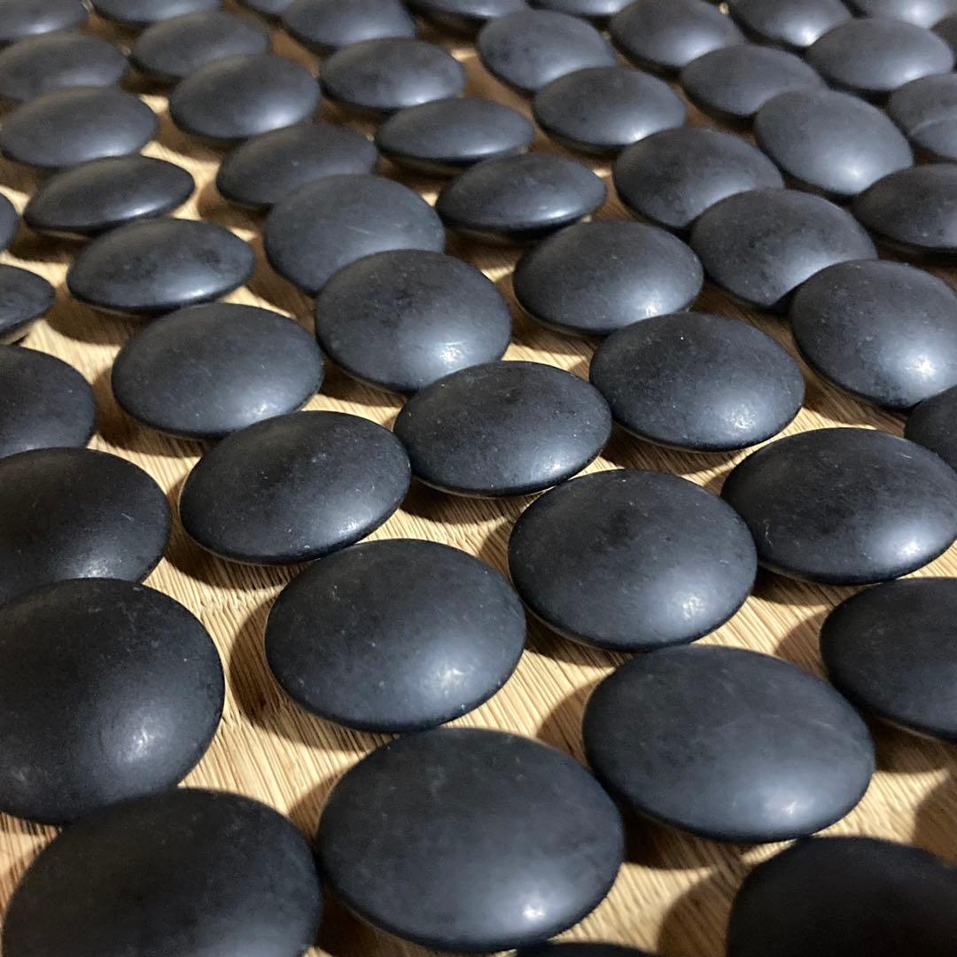 囲碁　碁石　蛤　蛤碁石　 本蛤 那智黒　白×181 黒×181 34号