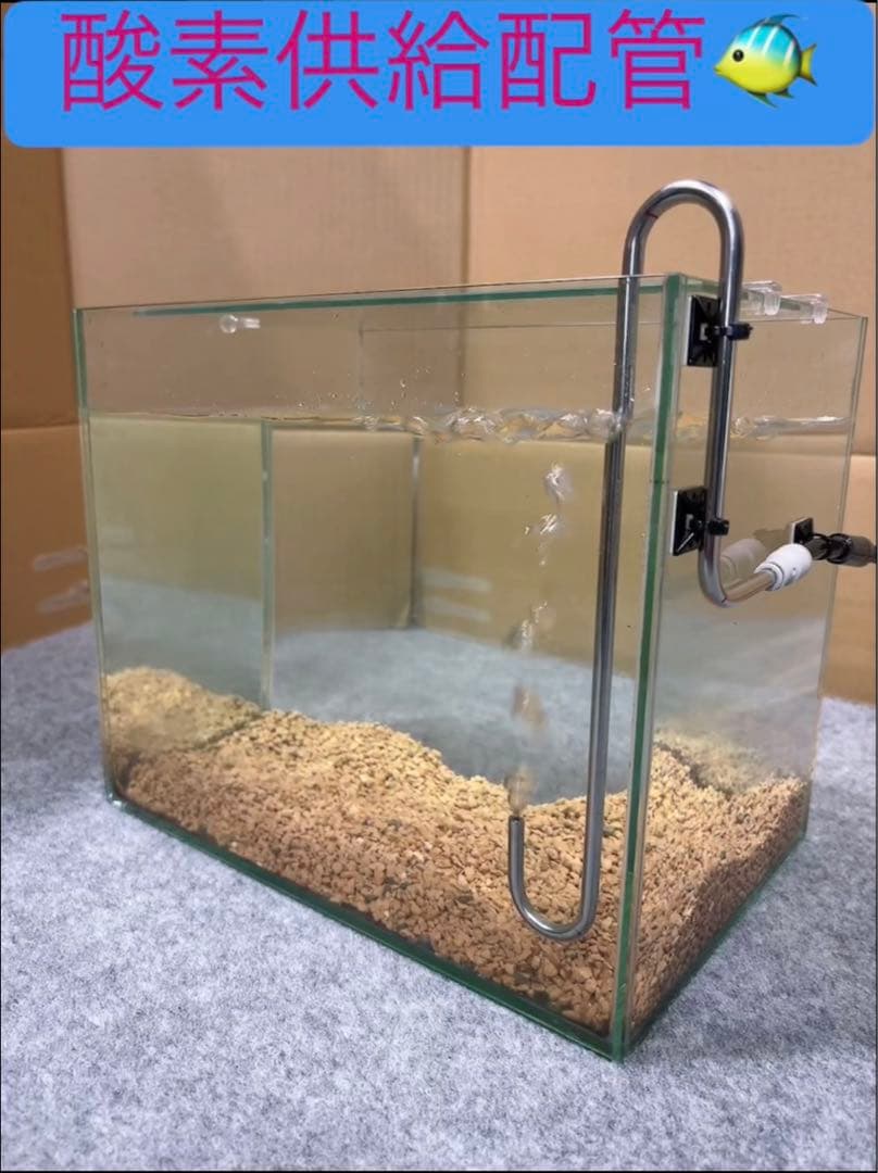 ステンレス製　U字加工酸素供給配管　アクアリウム