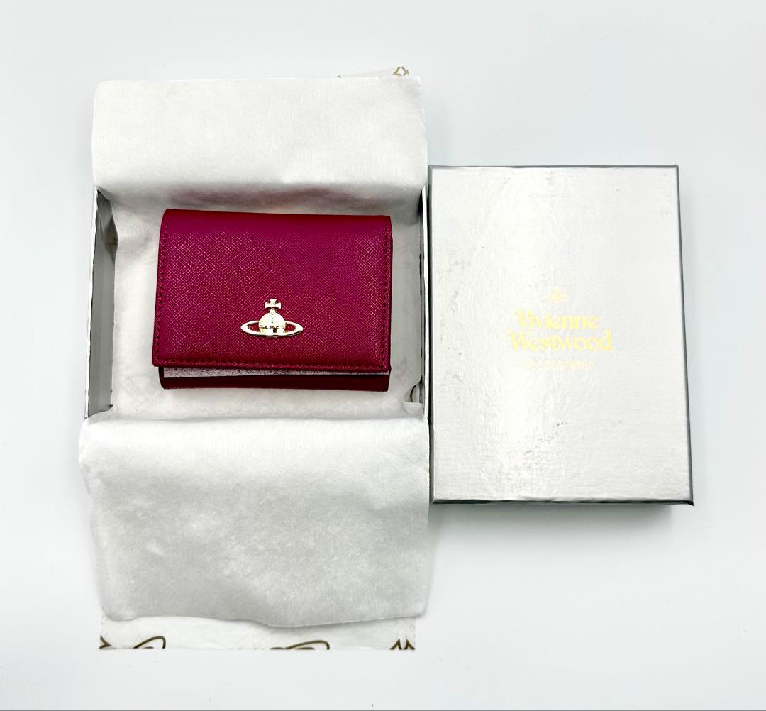 【♡新品♡】 Vivienne Westwood 三つ折り財布 BURGUNDY