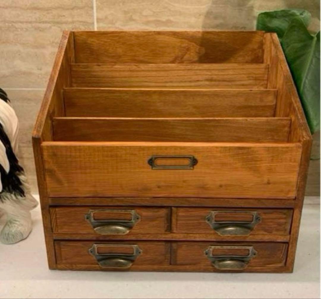 E*x様 アンティーク風ノート収納棚　ハンドメイド