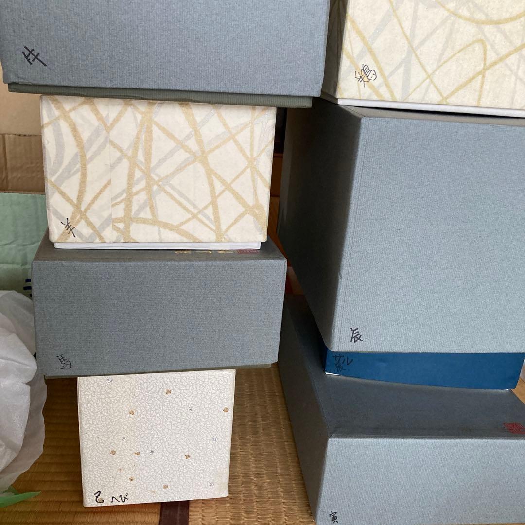 有田焼　白磁　12干支　置物セット