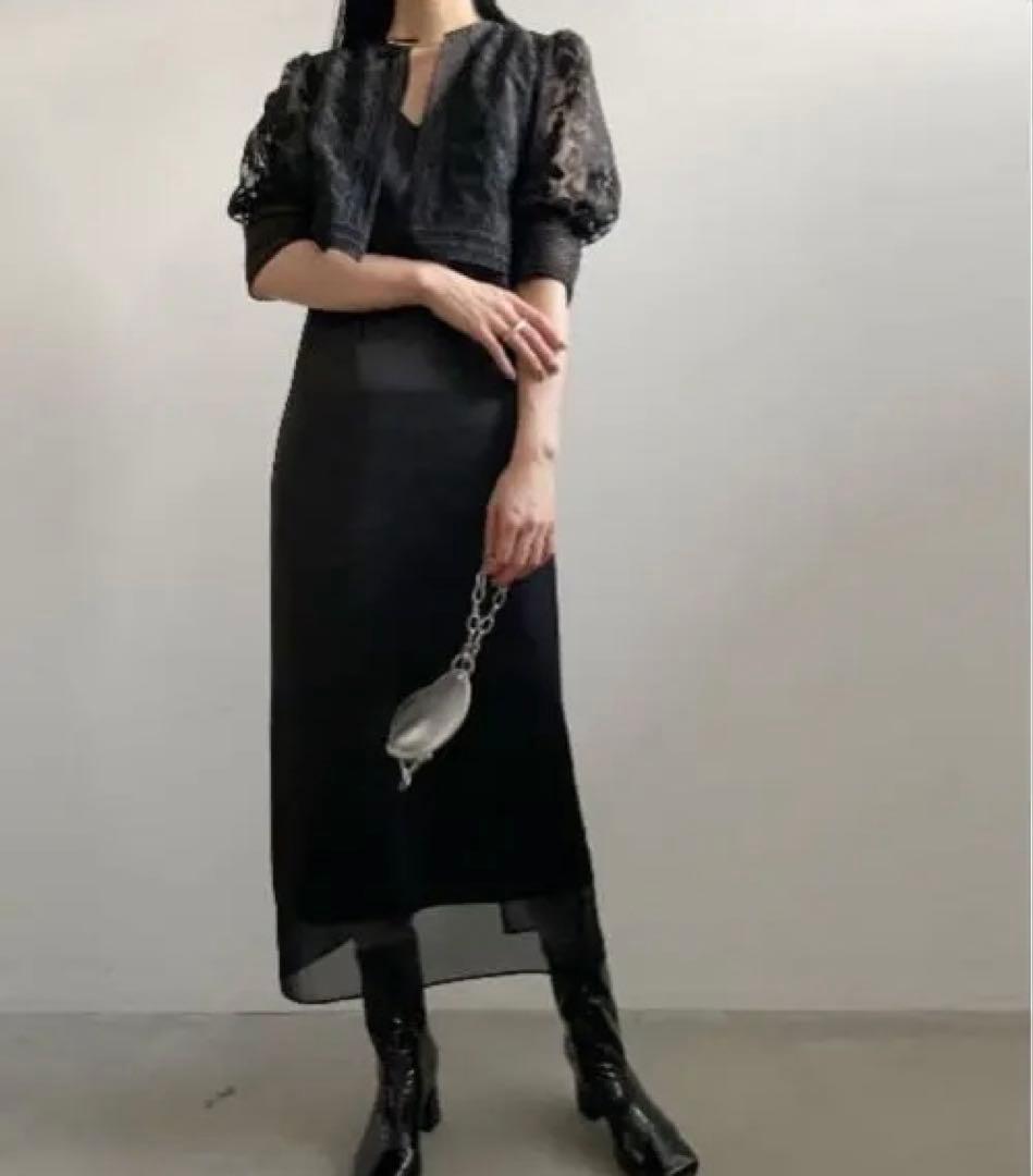 スーツ・フォーマル・ドレス Ameri UND LACE BOLERO LAYERED DRESS | S