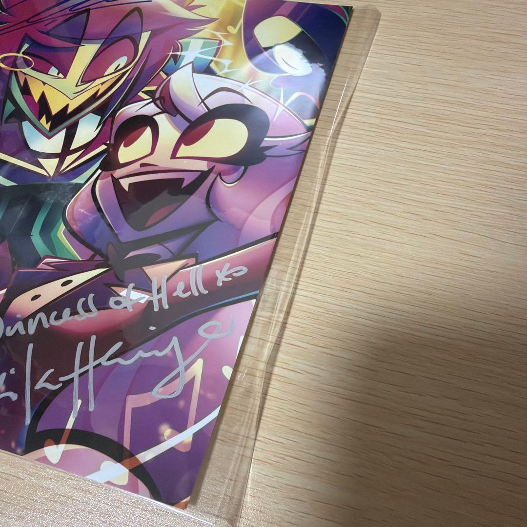 ハズビンホテル アラスター チャーリー 直筆サイン ポスター