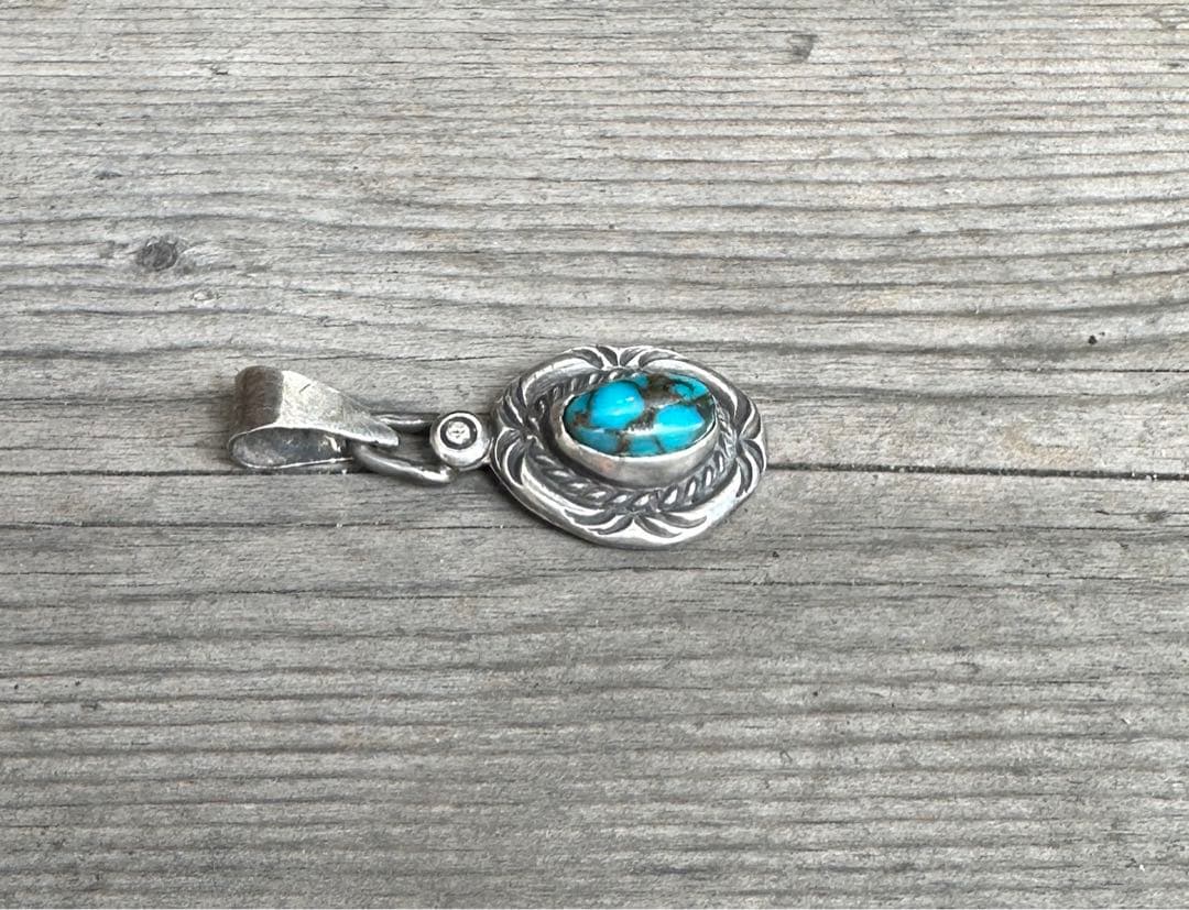 Vintage Navajo ターコイズペンダント、ヴィンテージナバホペンダント