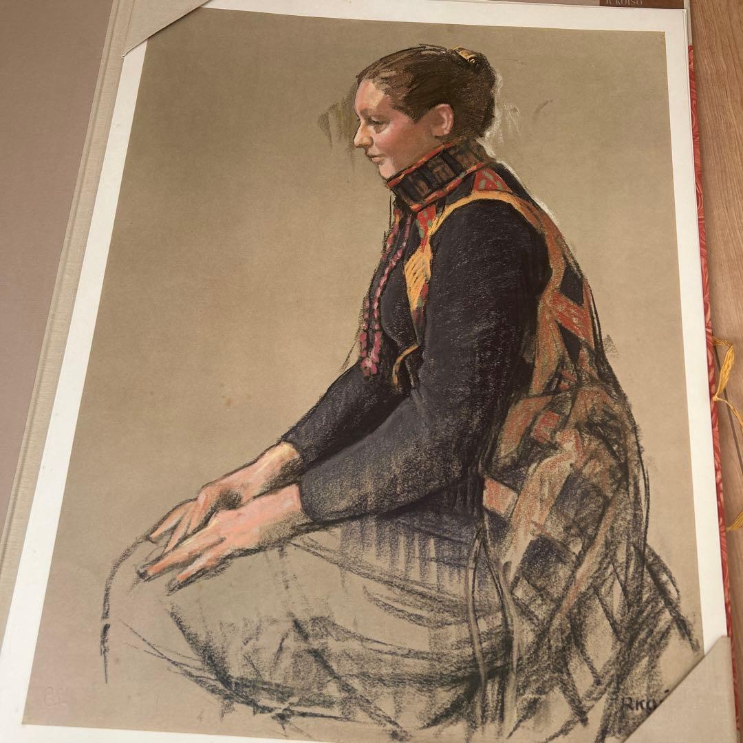 小磯良平｜パステル素描12葉｜デッサン集・画集資料・美術