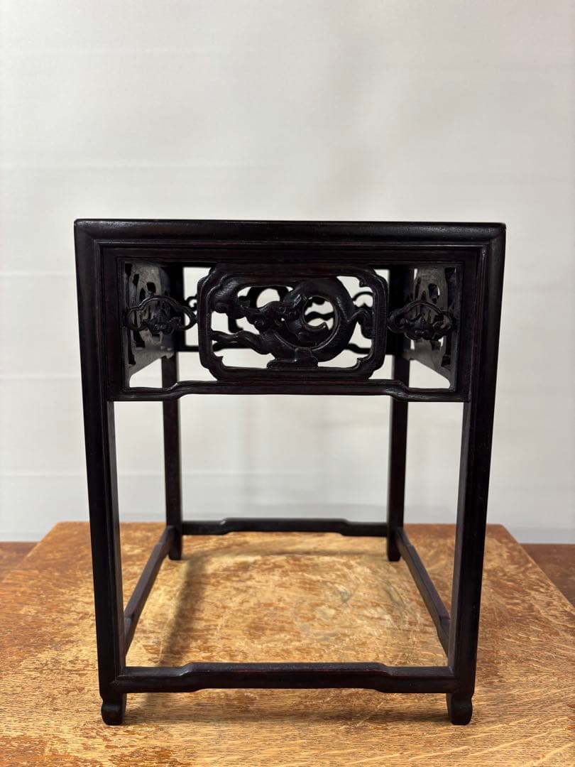 唐木　盆栽台　花台　アンティークウッドテーブル　飾り台　古美術