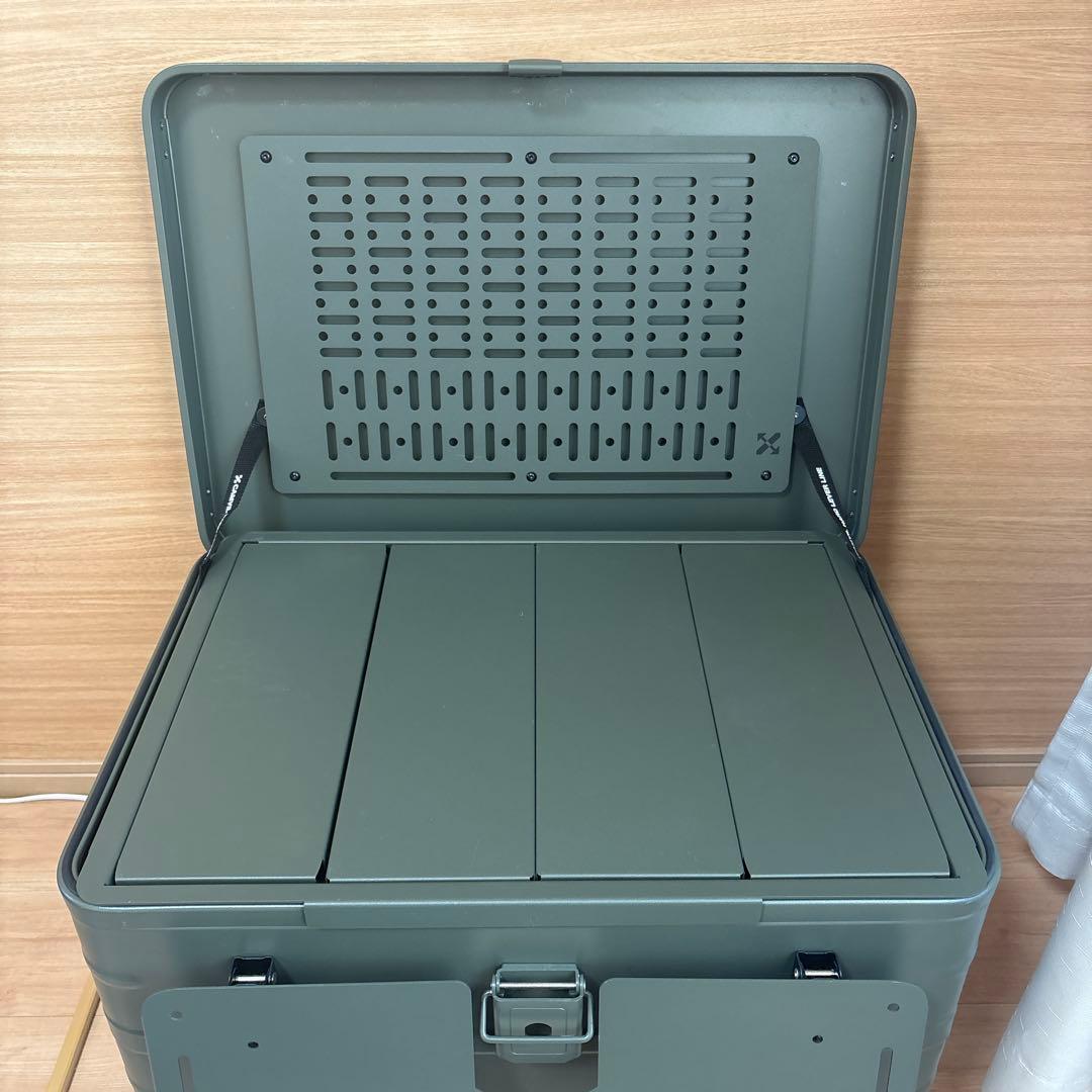 【美品】完売品！ CAMVIL 60L コンテナボックス テーブルパネル付