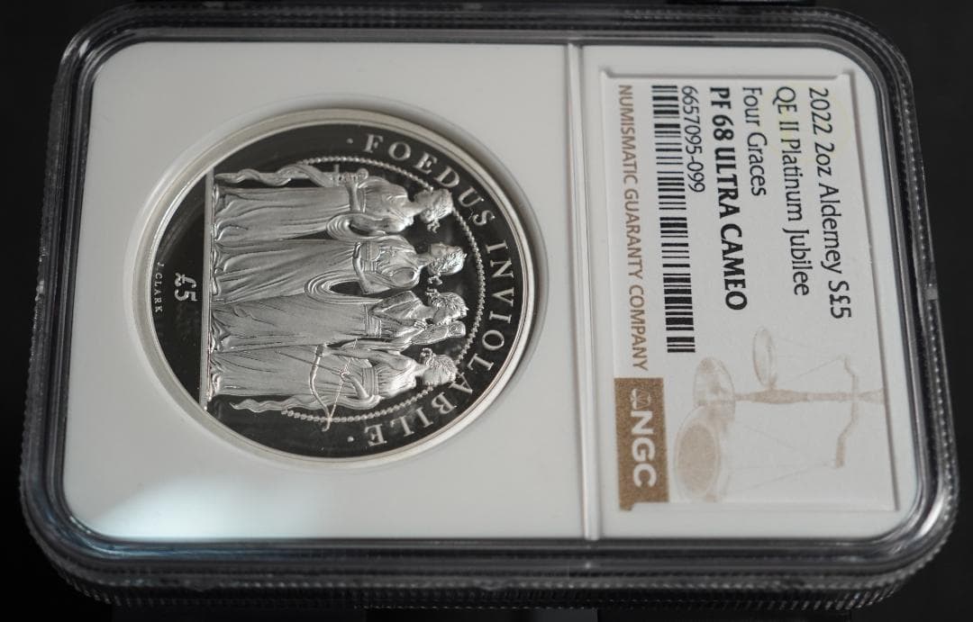 2022 オルダニー フォーグレイセス NGC PF68UC 5ポンド 銀貨